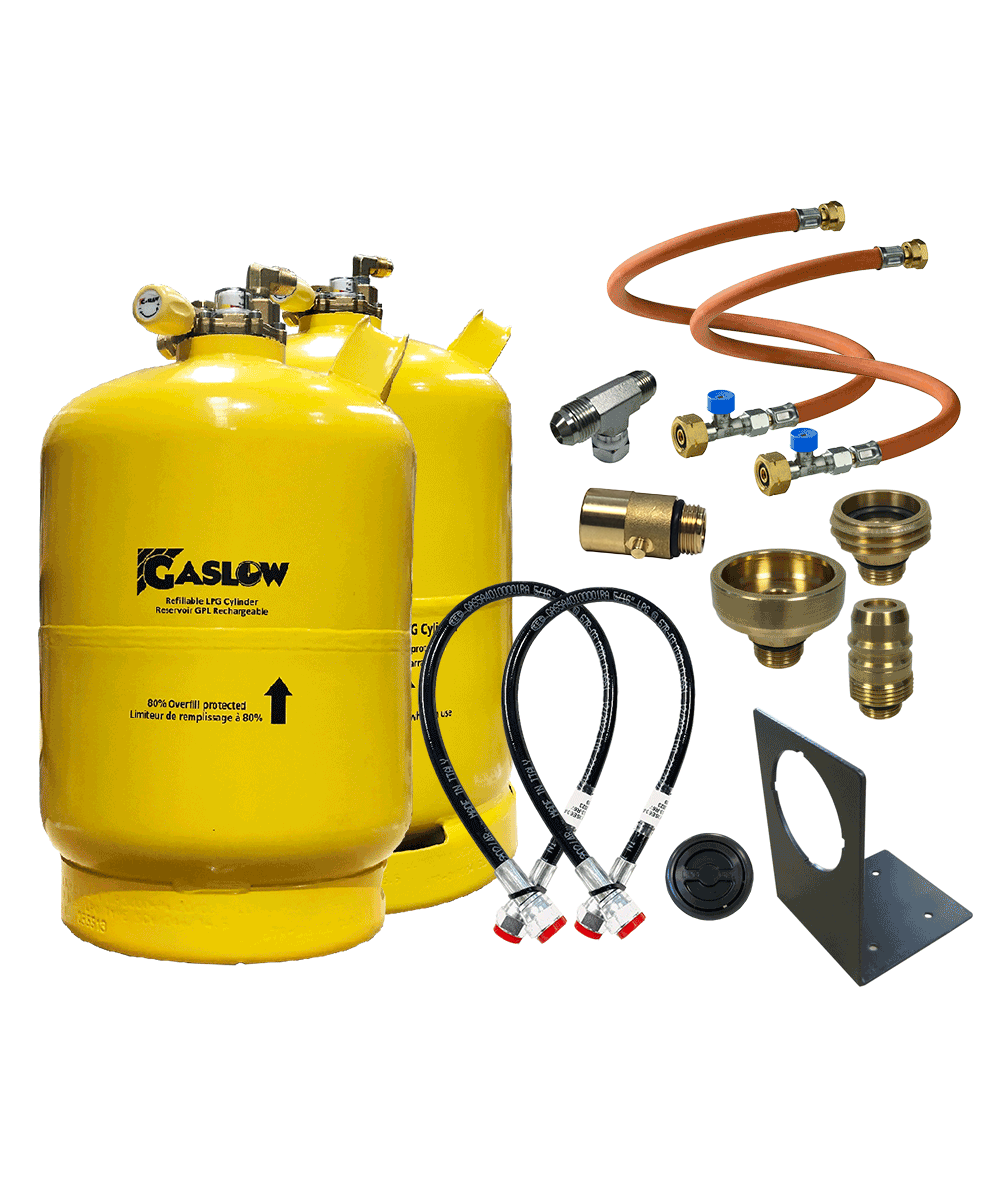 Gaslow 6Kg & 11Kg Doppel-Set inkl. Halterung