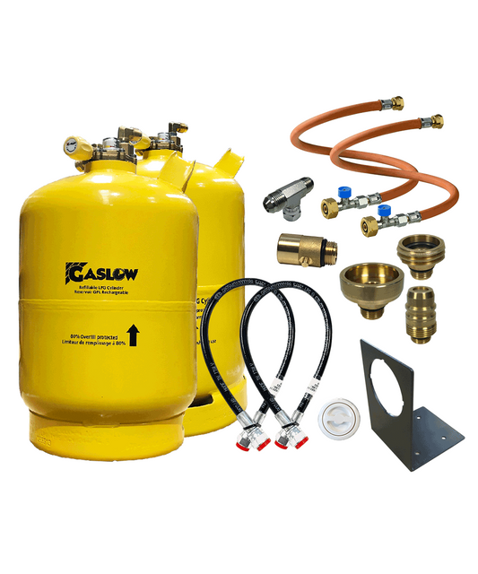 Gaslow 6Kg & 11Kg Doppel-Set inkl. Halterung