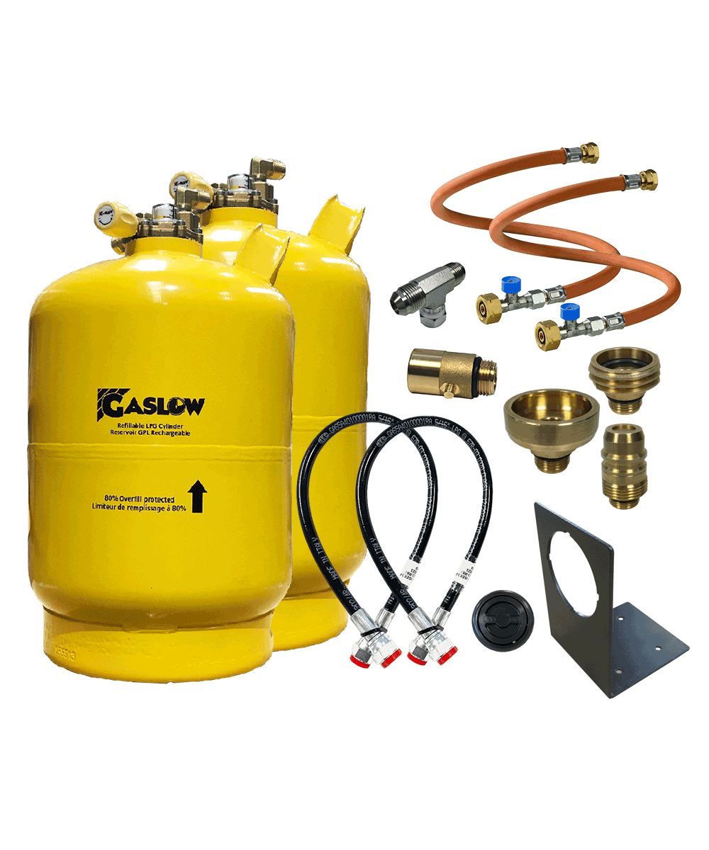 Gaslow 6Kg Doppel-Set inkl. Halterung