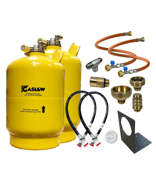 Gaslow 6Kg Doppel-Set inkl. Halterung