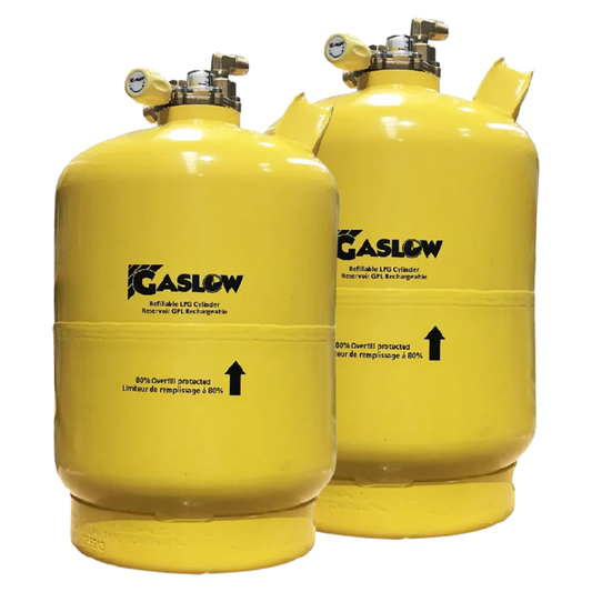 Gaslow Komplettset 2x 6kg Außenbefüllung an der Gaskastentür